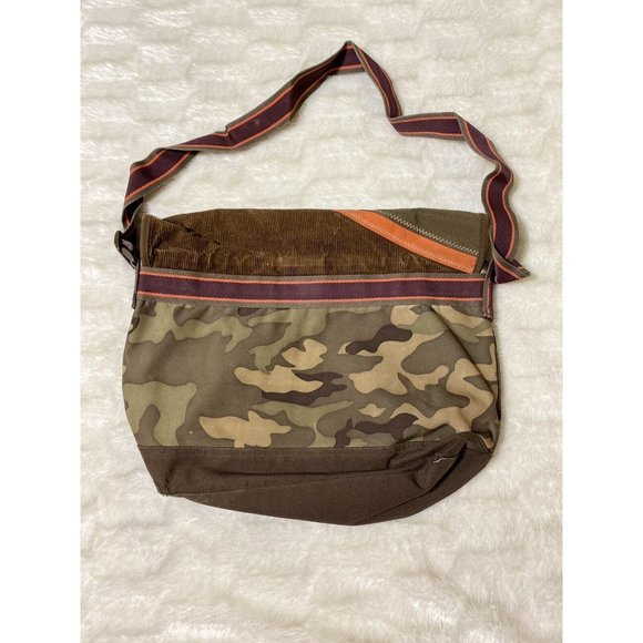 Gap Handbag Shoulder Bag Brown Camo School Distressed See Photo - Picture 3 of 9